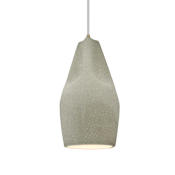 Justice Design Group Radiance Collection - Crease 6" Wide Mini LED Pendant with Celadon Green Crackle Shade Antique Brass