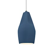 Justice Design Group Radiance Collection - Crease 6" Wide Mini LED Pendant with Midnight Sky Shade Antique Brass