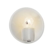 Justice Design Group Ambiance 10" Tall Wall Sconce with a Ceramic Gloss White Shade Brushed Nickel