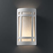Justice Design Group Ambiance 7.75" Outdoor Wall Sconce Bisque