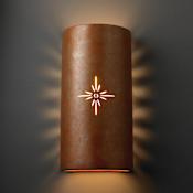 Justice Design Group Sun Dagger 10.75" Wall Sconce Rust Patina