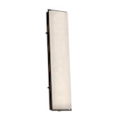 Justice Design Group Clouds Single Light 36" Tall LED Outdoor Wall Sconce with Clouds Resin Rectangular Shade Dark Bronze