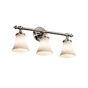 Justice Design Group Clouds 3 Light Vanity Light Brushed Nickel