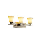 Justice Design Group Clouds 3 Light Vanity Light Brushed Nickel