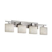 Justice Design Group Clouds 4 Light Vanity Light Brushed Nickel