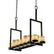 Justice Design Group Clouds 42" Wide Linear Chandelier Dark Bronze