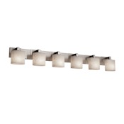 Justice Design Group Clouds 6 Light Vanity Light Brushed Nickel