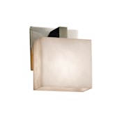 Justice Design Group Clouds 5.5" Modular LED Single Light ADA Approved Bathroom Sconce with Clouds Shade Brushed Nickel