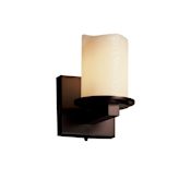 Justice Design Group CandleAria 1 Light Bathroom Sconce Dark Bronze