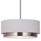 Justice Design Group Tate 16" Wide LED Pendant Brushed Nickel