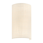 Justice Design Group Textile 2 Light 13" Tall Wall Sconce Cream Linen