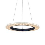 Justice Design Group Medallo 18" Wide Ring Chandelier Matte Black