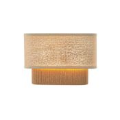 Justice Design Group Textile 2 Light 10" Tall Wall Sconce Brushed Brass / Cream Linen