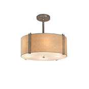 Justice Design Group Reveal Single Light 14-1/2" Wide Integrated 3000K LED Pendant Brushed Nickel