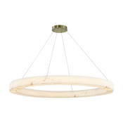 Justice Design Group Medley 52" Wide Ring Chandelier Brushed Brass
