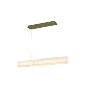 Justice Design Group LumenAria 36" Wide LED Linear Chandelier Brushed Brass