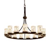 Justice Design Group LumenAria 15 Light 1 Tier Chandelier Dark Bronze