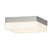 Justice Design Group Fusion 9" Wide LED Flush Mount Ceiling Fixture with Opal Shade Brushed Nickel