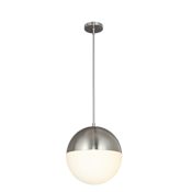 Justice Design Group Fusion 3 Light 14" Wide Pendant Brushed Nickel