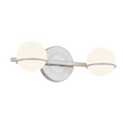 Justice Design Group Centric 2 Light 14" Wide Vanity Light Brushed Nickel