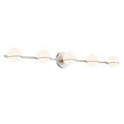 Justice Design Group Centric 5 Light 41" Wide Vanity Light Brushed Nickel