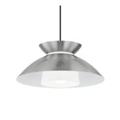 Justice Design Group Noreen 14" Wide Pendant Brushed Nickel / Opal Glass