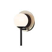 Justice Design Group Fusion 10" Tall Bathroom Sconce Matte Black / Brass