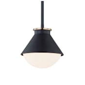 Justice Design Group Ravelle 7" Wide Outdoor Mini Pendant Matte Black / Opal Glass