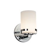 Justice Design Group Atlas Single Light 5" Wide Integrated 3000K LED Bathroom Sconce Polished Chrome