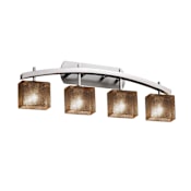 Justice Design Group Fusion 35.5" Archway 4 Light Vanity Light Brushed Nickel