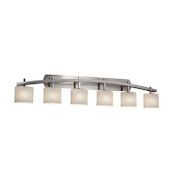Justice Design Group Fusion 56.5" Archway 6 Light Bathroom Vanity Light Brushed Nickel