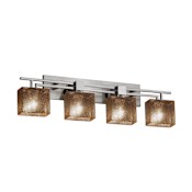 Justice Design Group Fusion 36" Aero 4 Light Vanity Light Brushed Nickel