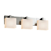 Justice Design Group Fusion 27" Modular 3 Light Vanity Light Brushed Nickel
