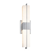 Justice Design Group Fusion 20" Wide Linear LED Vanity Light with Opal Shade Polished Chrome / Opal
