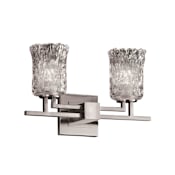 Justice Design Group Veneto Luce 4.5" Cylinder Bathroom Vanity Light Brushed Nickel
