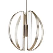 Justice Design Group Liv 4 Light 18" Wide LED Globe Chandelier - Bulb Included Brushed Nickel