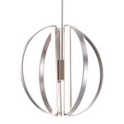 Justice Design Group Liv 4 Light 24" Wide LED Globe Chandelier - Bulb Included Brushed Nickel