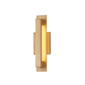 Justice Design Group Catalina 15" Tall LED Outdoor Wall Sconce - Bulb Included Burnished Gold