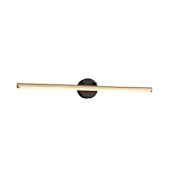Justice Design Group Fianco 32" Wide LED Bath Bar Matte Black / Brass