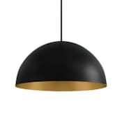 Justice Design Group Elias 3 Light 18" Wide Pendant Matte Black / Champagne Gold