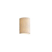 Justice Design Group Small Cylinder Open Top and Bottom Outdoor Wall Sconce from the Porcelina Collection Bamboo