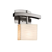Justice Design Group Porcelina 11" Tall Wall Sconce Brushed Nickel