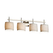 Justice Design Group Limoges 33.5" Union 4 Light LED Vanity Light Brushed Nickel