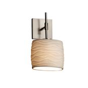 Justice Design Group Limoges 11" Tall Wall Sconce Brushed Nickel
