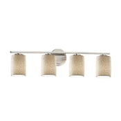 Justice Design Group Atlas 4 Light 31-1/2" Wide Bathroom Vanity Light Brushed Nickel