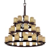 Justice Design Group Limoges 42" Wide Ring Chandelier Dark Bronze