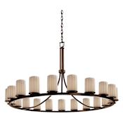Justice Design Group Limoges 60" Wide Ring Chandelier Dark Bronze / Translucent