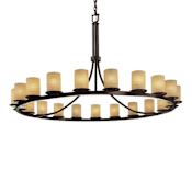 Justice Design Group Limoges 60" Wide Ring Chandelier Dark Bronze
