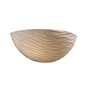 Justice Design Group Limoges 5" Tall Waves Impression Porcelain Bisque Wall Sconce Bisque