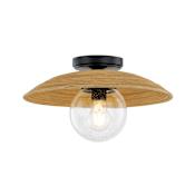 Justice Design Group Caribe 15" Wide Semi-Flush Ceiling Fixture Matte Black